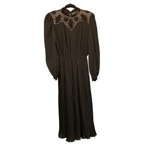 Vintage Marion‎ Maged Black Dress with Beaded Embellishment Size 10
